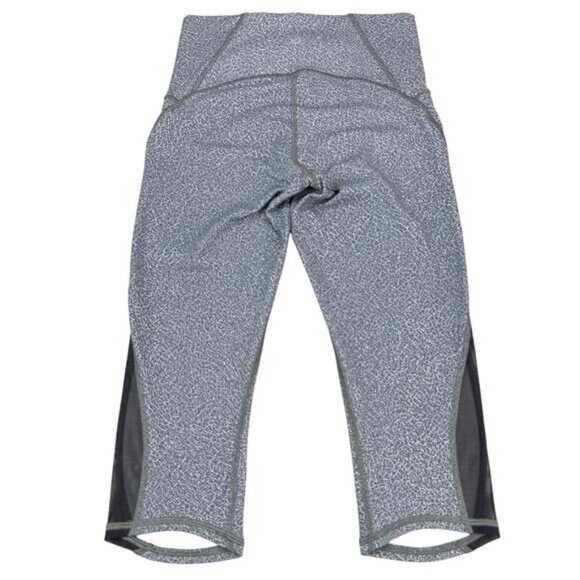 LULULEMON Train Times Crop 17" Size 6 Fractal Alpine White Black - Picture 6 of 9